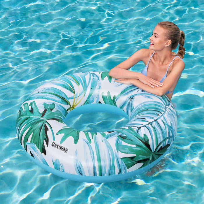 47” Tropical Palms Swim Ring