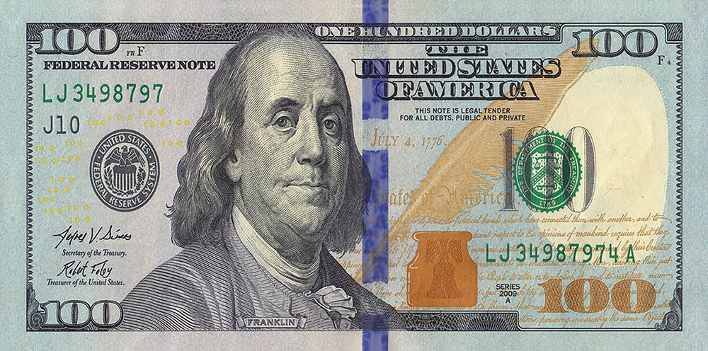 New $100 Bill Towel