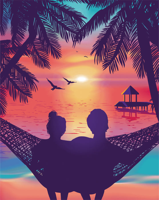 Sunset Couple Towel for 2